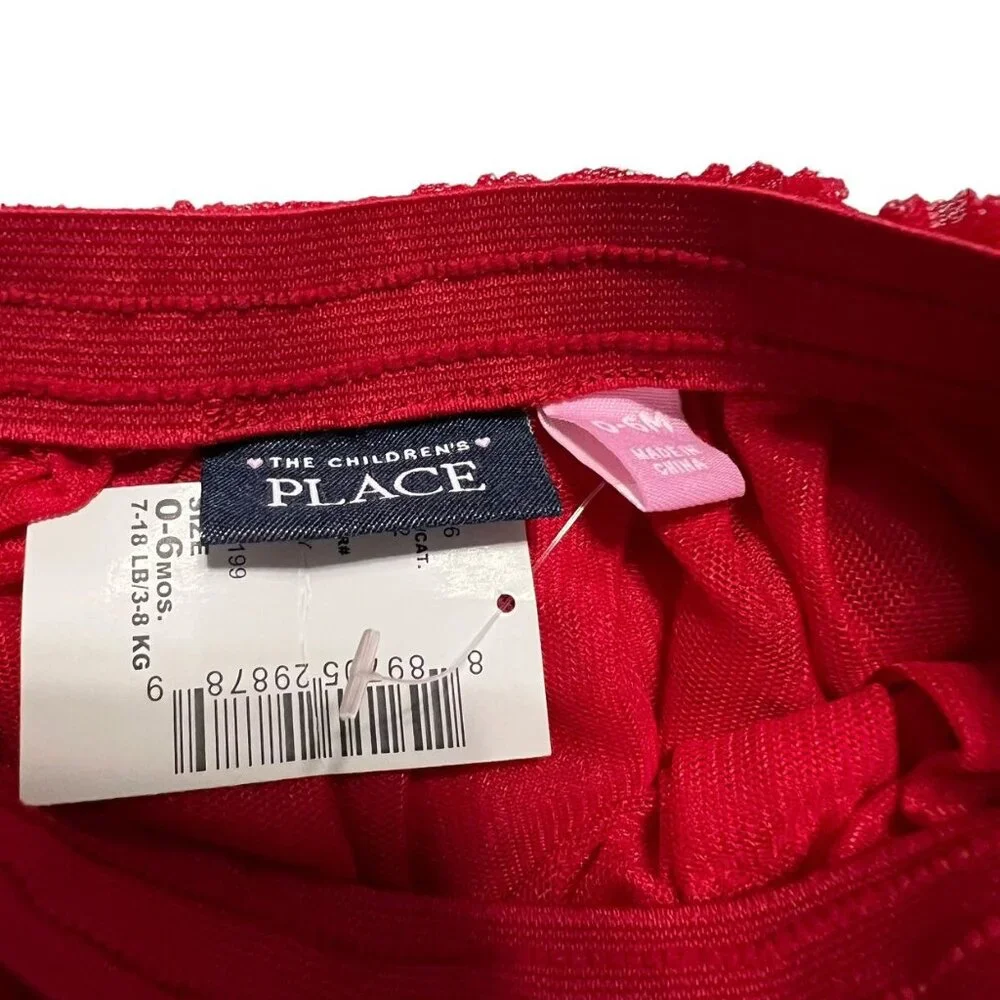 NEW Children's Place 0-6m Red Tulle Skirt